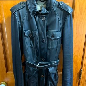 Burberry Brit Leather Jacket Sz 8